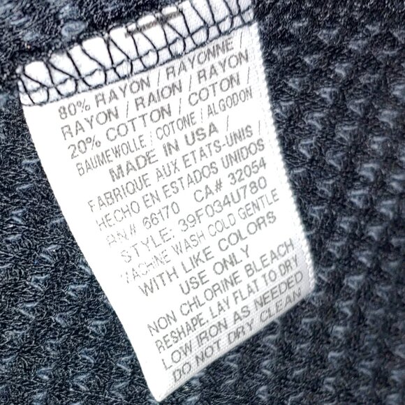 Free People Waffle Knit Split Back Oversized Thermal Top Size XS Black - Picture 6 of 7